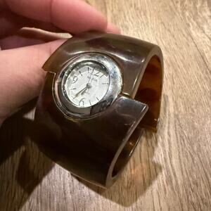 Vintage Avon Cat Lover Silver Tone Quartz Watch Meowing Sound untested